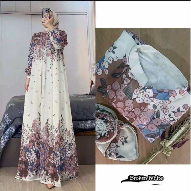 Dress Himalaya Set Hijab Dress Wanita Panjang Terbaru