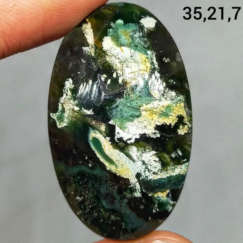 Batu akik asli ijo garut kembang antik top hq natural (asli alam)