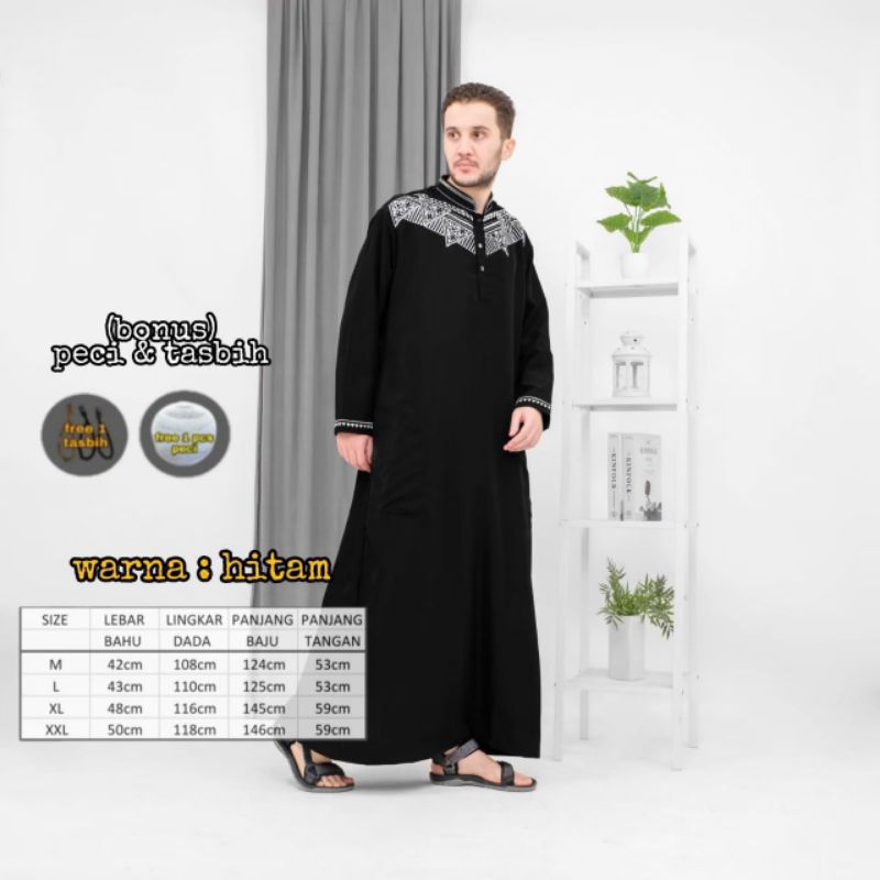 Jubah pria bordir/Gamis pria bordir/Gamis pria muslim