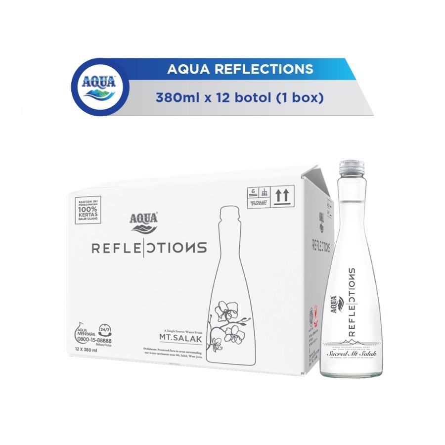 

AQUA Botol Kaca Reflections Still 380ml x 12 botol ( 1 box)