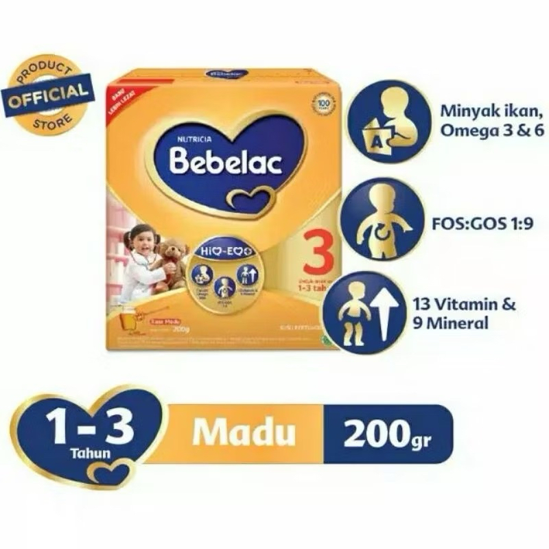 

(PROMO) BEBELAC MADU 200GR 1-3 TAHUN SUSU PERTUMBUHAN BUBUK