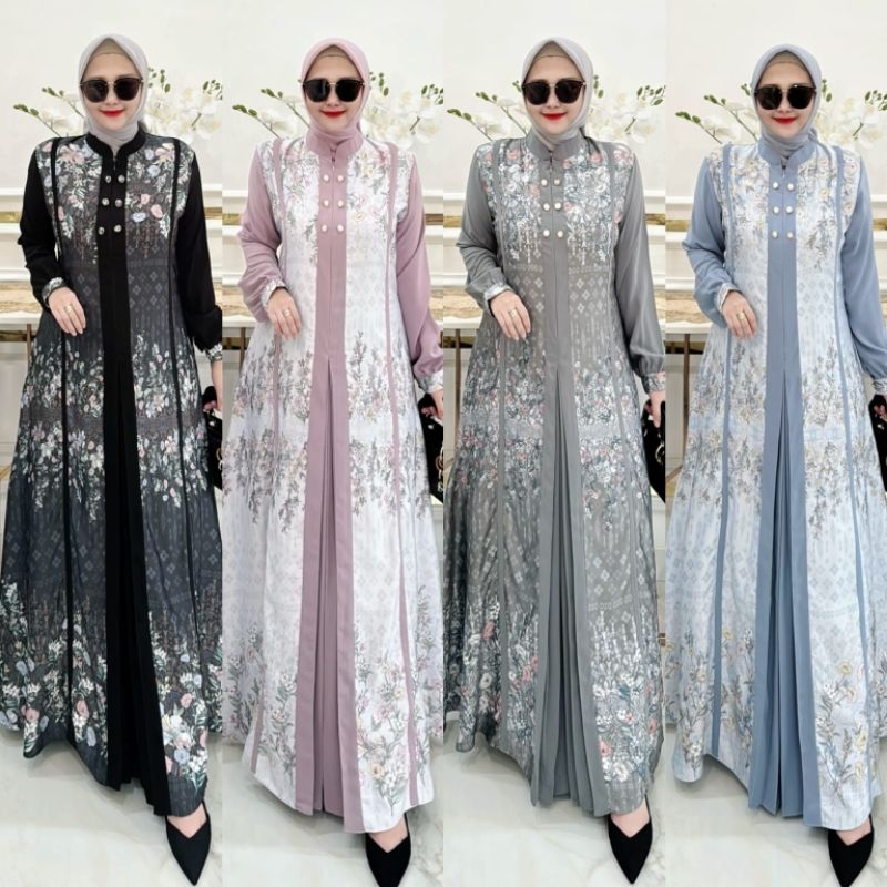 Anyelir By Nasya / Gamis terbaru nasya gamis printing