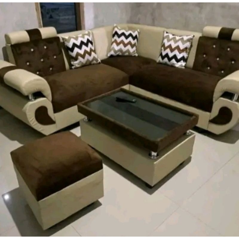SOFA L MINIMALIS BLUDRU KOMBINASI / SOFA RUANG TAMU