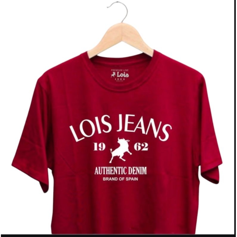 Kaos Pria Lois Origil Jeans brand Of SPAINKatun Combed 24s Baju Distro Branded Premium Oblong Wanita
