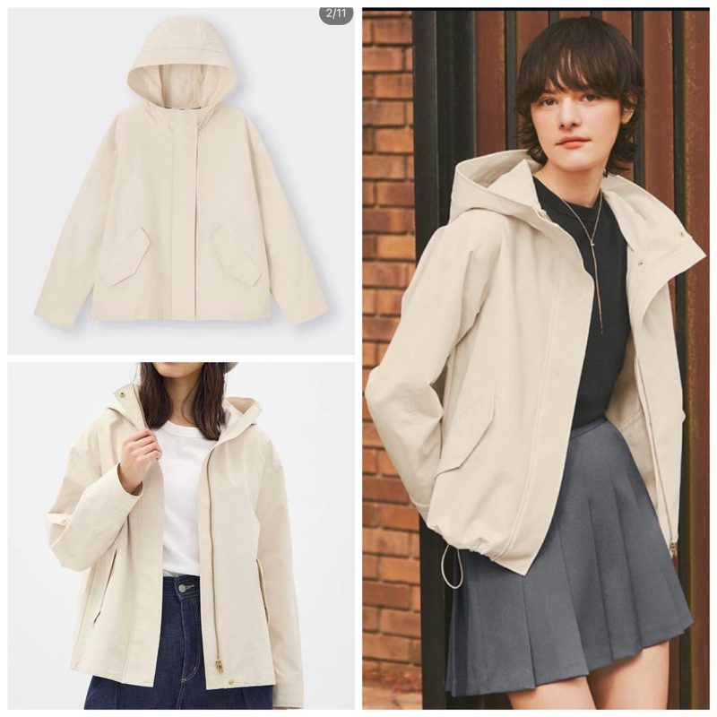 GU by Uniqlo cotton blend parka jacket