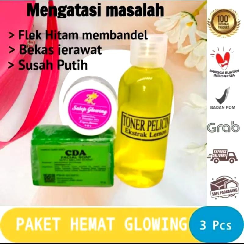 VIRAL PAKET GLOWING ZAYORA isi 3pcs ll putih glowing dalam 5hari ORIGINAL 100%