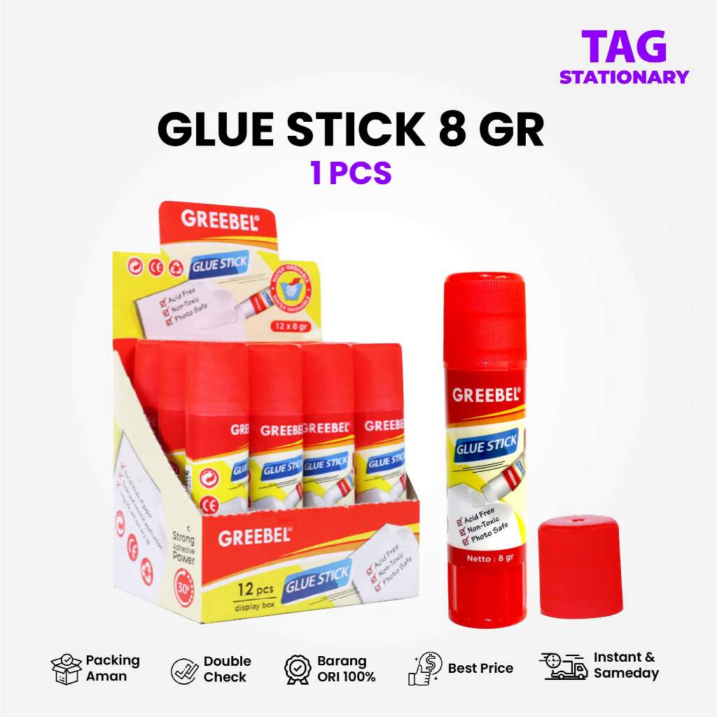 

GREEBEL GLUE STICK GS /Lem Perekat Kertas Stik tdk beracun utk anak sekolah atk