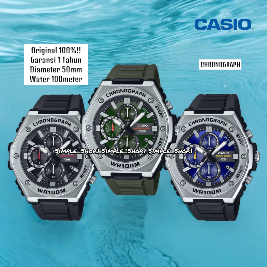 Original 100% CASIO MWA-300H-1AVDF MWA-300H-2AVDF MWA-300H-3AVDF Jam Tangan Pria MWA300H Garansi Res