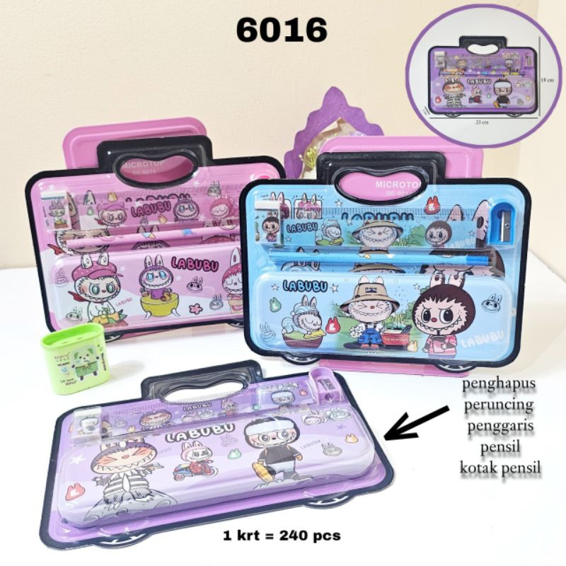 

Paket Alat Tulis Study Set Fancy Mika Stationery LABUBU 6016 Tempat Pensil Penggaris Serutan Penghapus Notes