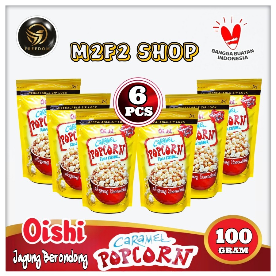 

Oishi Caramel Popcorn | Jagung Berondong Rasa Karamel Pouch - 100 gr (Kemasan 6 Pcs)