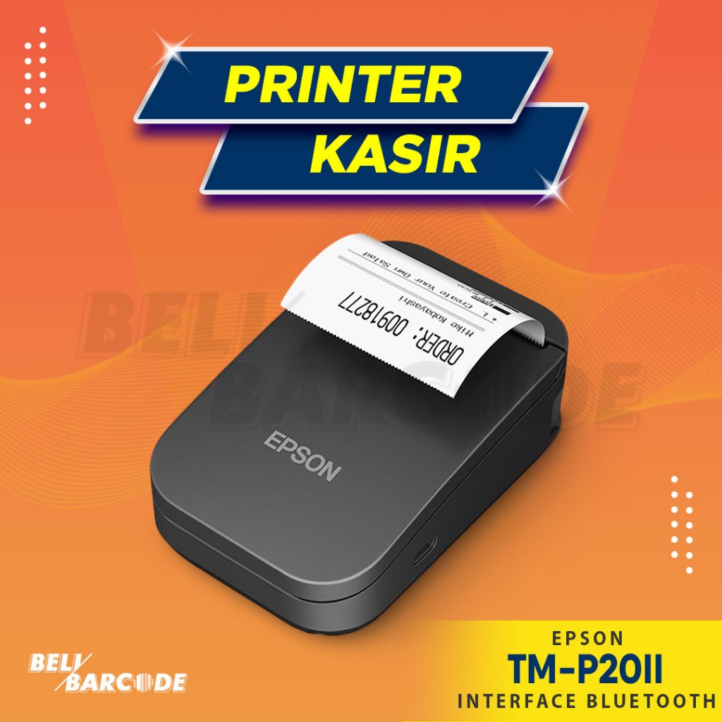 Mini Printer Thermal Epson TM-P20II Printer Cetak Struk 58mm Bluetooth NFC