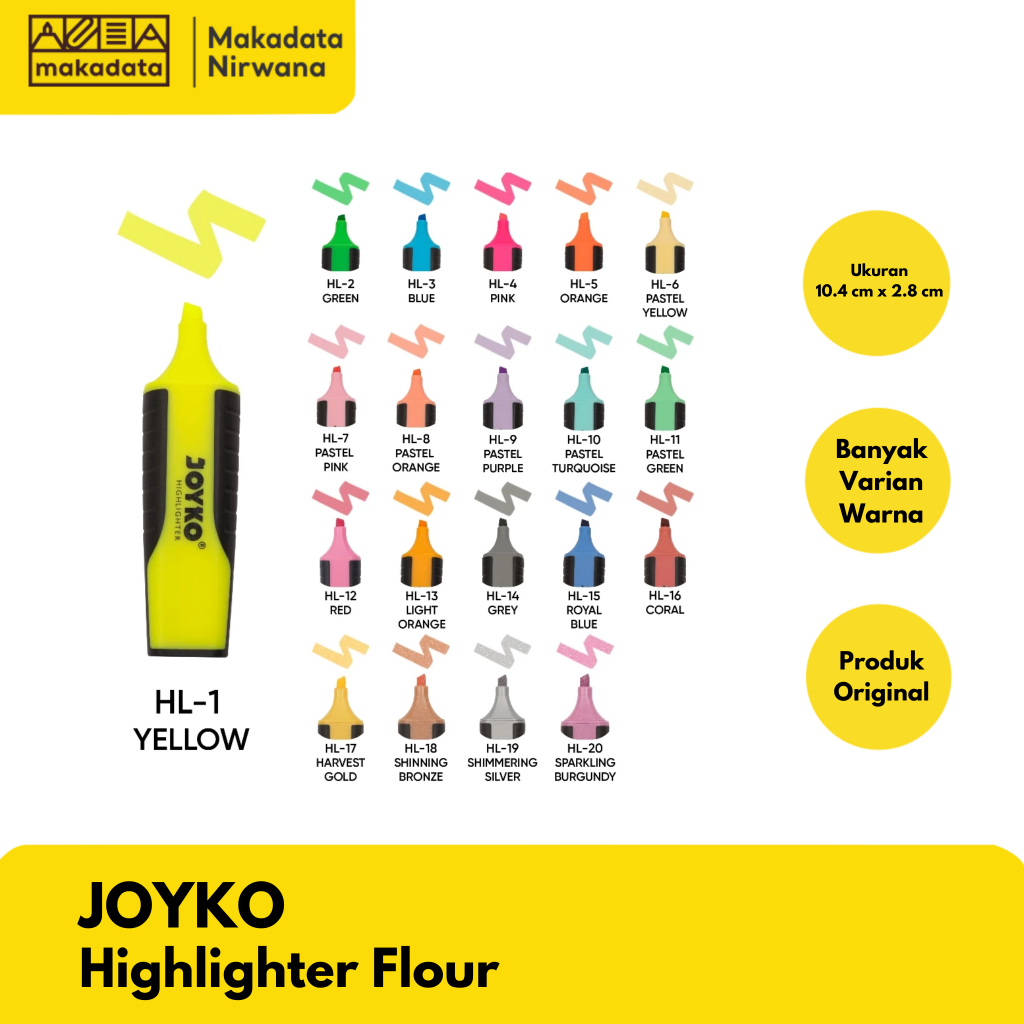 

JOYKO PENANDA WARNA/HIGHLIGHTER FLOUR (1 PCS)
