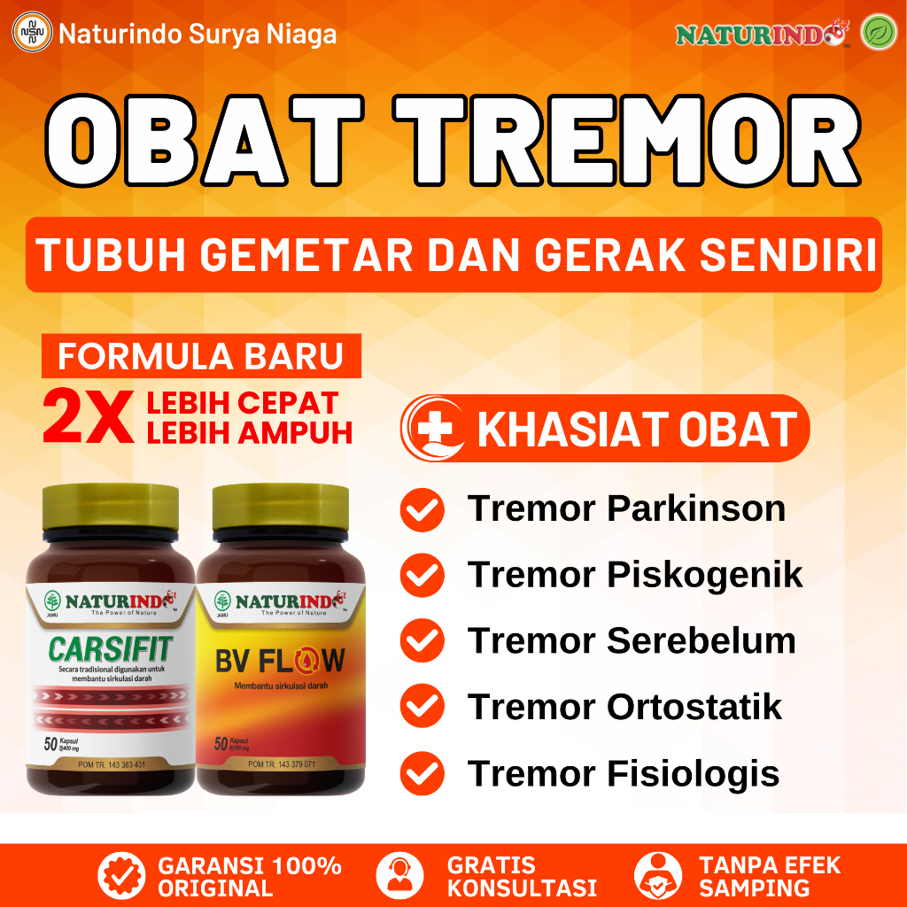 Obat Tremor Tangan Gemetar Gerak Sendiri Gangguan Syaraf Sensorik Pada Otak Herbal Carsifit