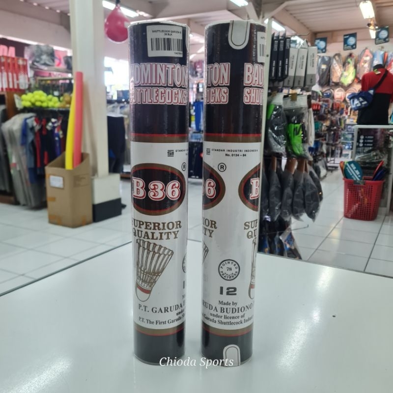 Shuttlecock Shuttle Cock Kok Badminton Bulutangkis Garuda B36 Hitam Spin Lancip Original