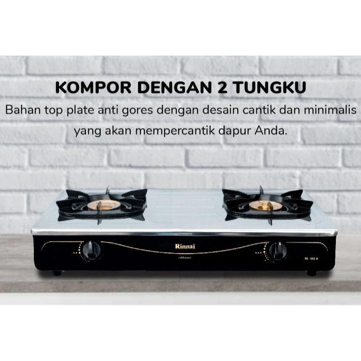 Kompor rinnai 2 tungku RI 602A