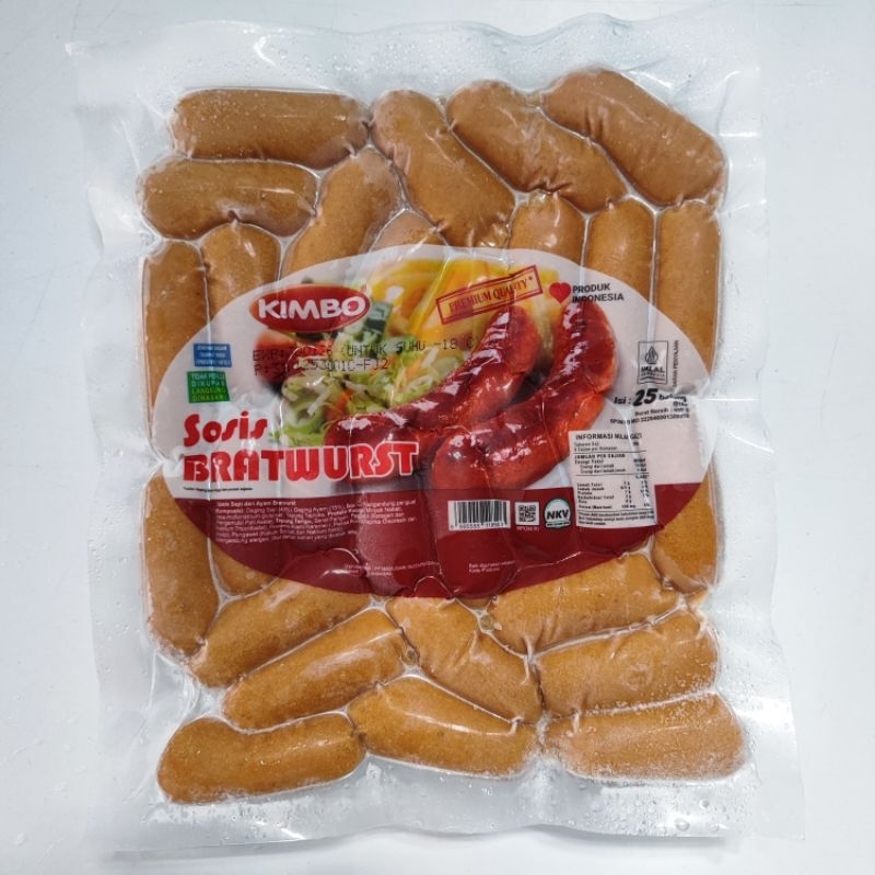 

Kimbo Sosis Cocktail Bratwurst 450g Isi 25