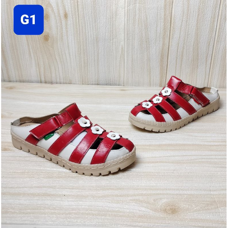 obral cuci gudang sepatu selop kulit wanita