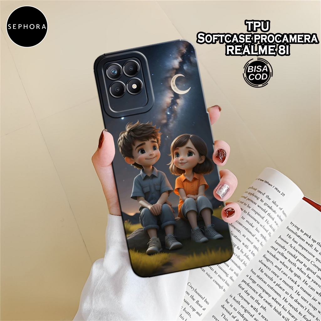Case Realme 8i Terbaru - Fashion Case Cartoon - Softcase Realme 8i Terbaru - Case Pro Camera - Casin