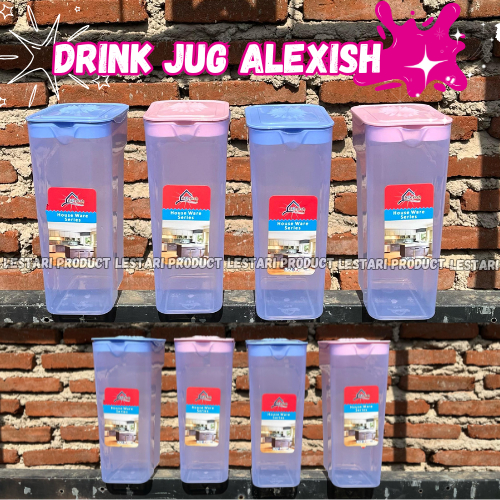 [ 6 pcs ] Drink Jug Alexish Plastik | Teko Air Minum Kulkas Plastik Tebal Kuat Tahan Panas Tahan Lam