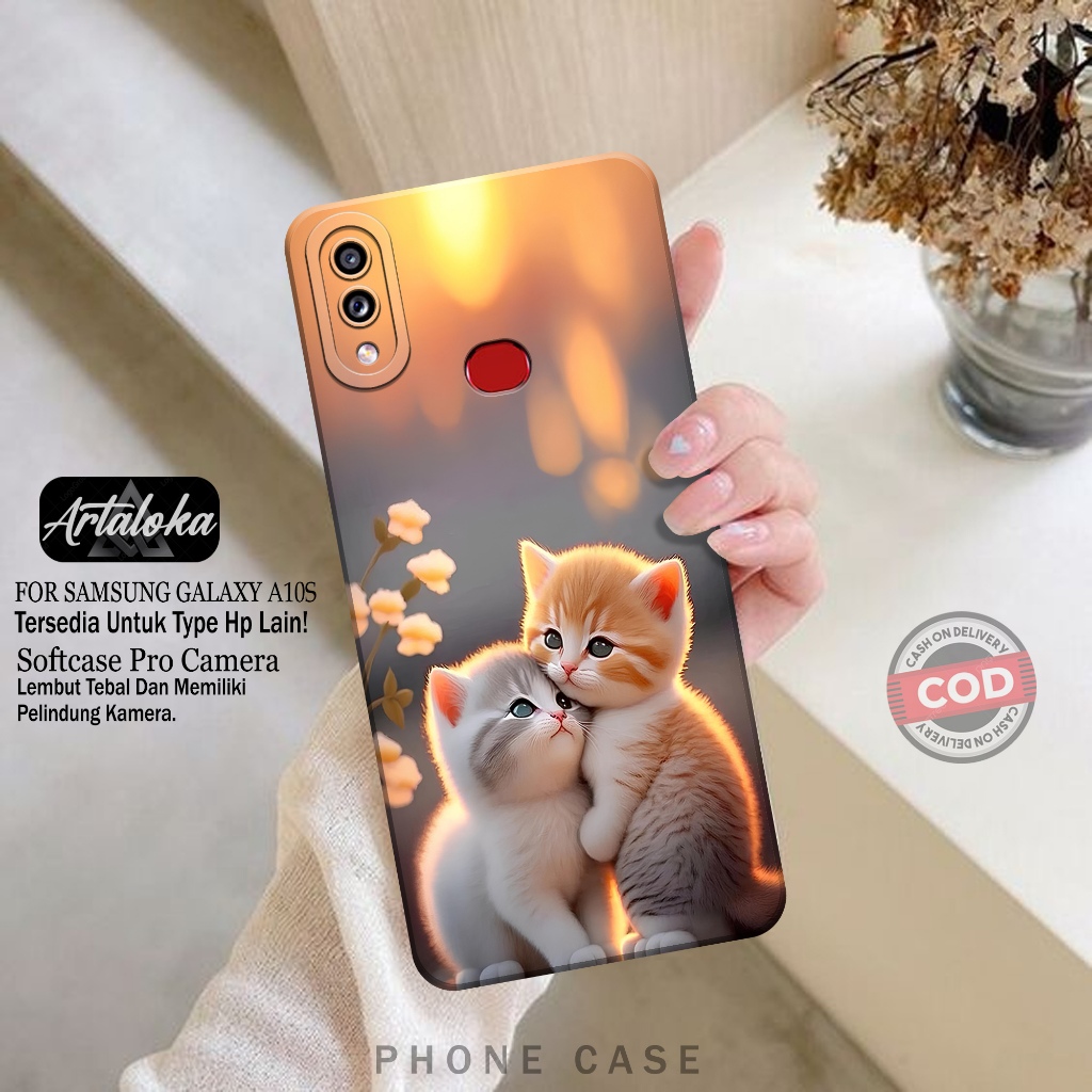 Softcase Hp Samsung Galaxy A10S Fashion Case Kucing Case Samsung A10S Silikon TPU Pro Camera Casing 