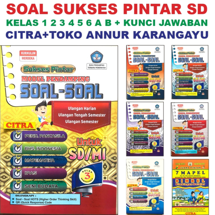 Cilis5+1 Bank Soal Sd 1 2 3 4 5 6 + Kunci Jawaban Kelas A B Modul Sukses Pintar Citra Bonus : 5+1 Ku