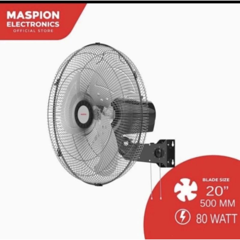 Maspion Wall Fan PW 506 W / Maspion Kipas Angin Dinding 20 Inch PW 506 W