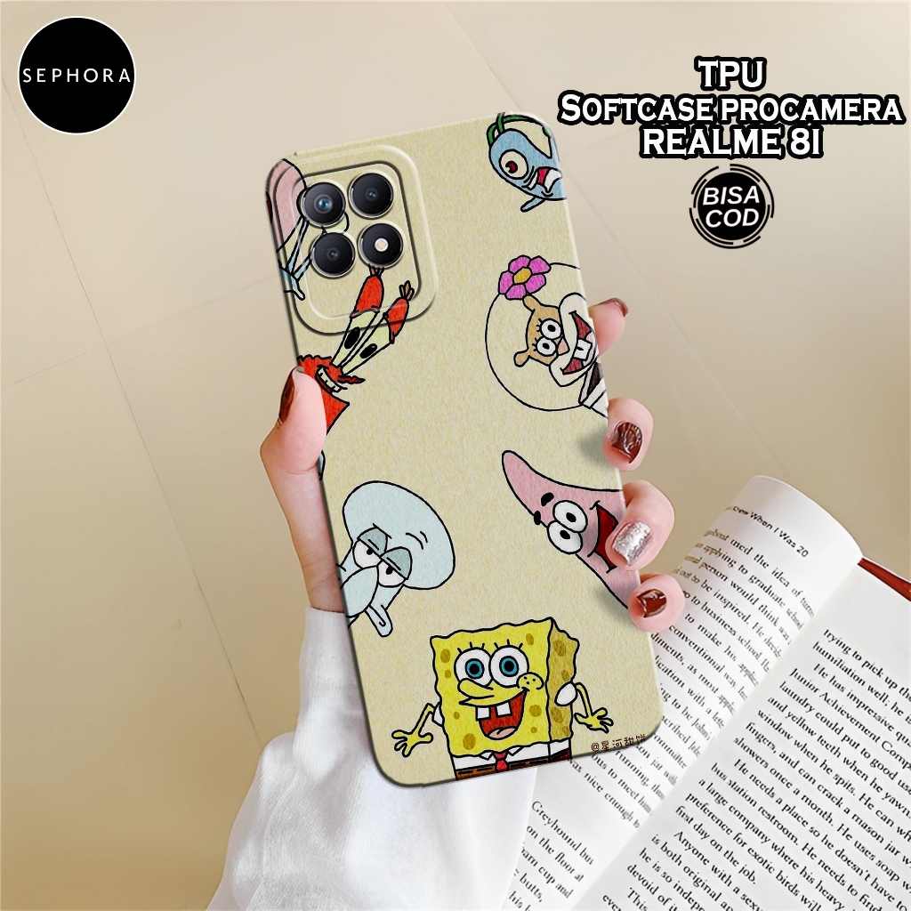 Case Realme 8i Terbaru - Fashion Case Cartoon - Softcase Realme 8i Terbaru - Case Pro Camera - Casin