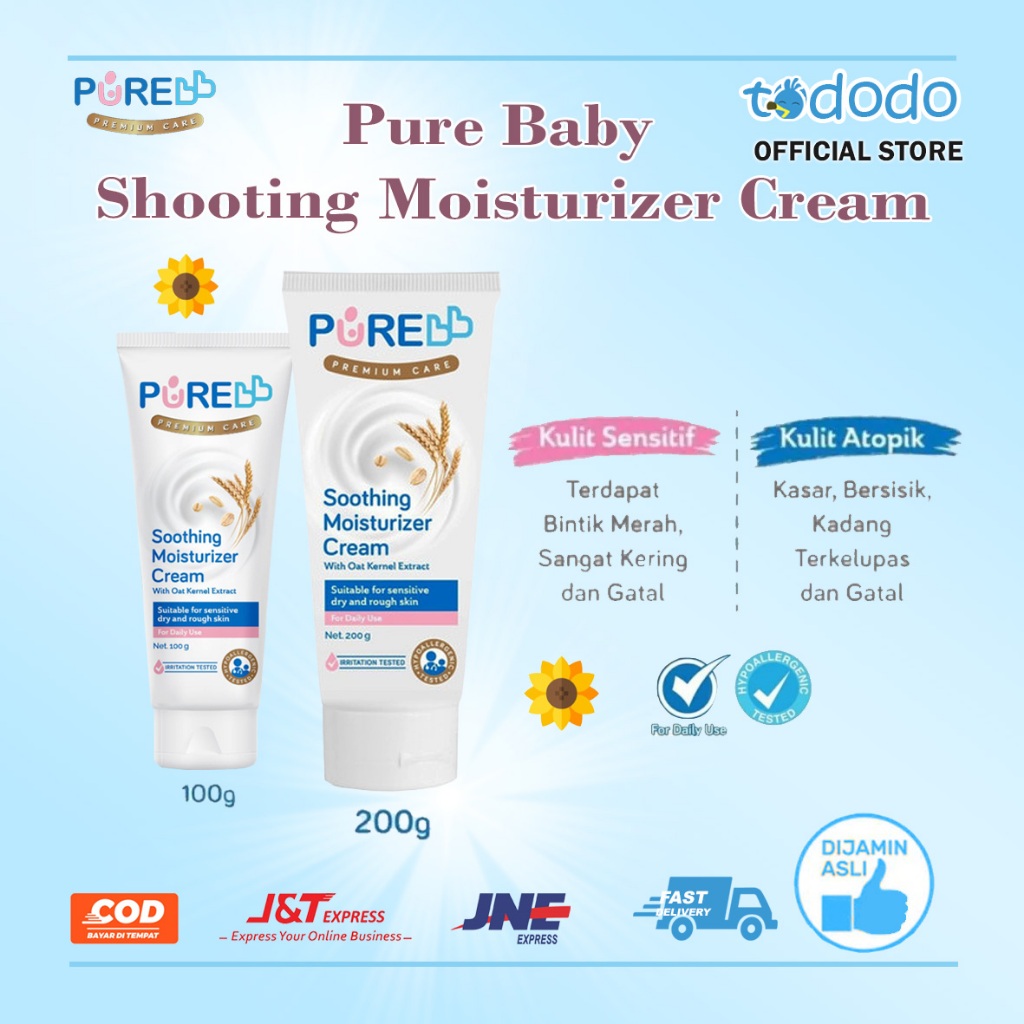 Cream Bayi Biang Keringat dan Gatal Pure Baby Soothing Moisturizer Cream