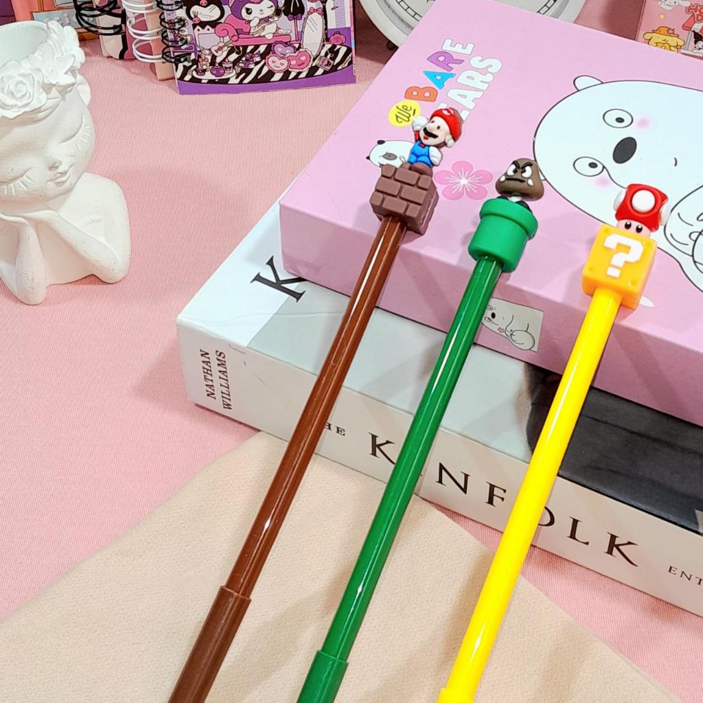 

Pulpen gel Mario Bross Super Imut Lucu Favorit Anak Terlaris Ready 3 Karakter Lengkap / Pen Mario Bross Cute Unik Stationary Fancy Kekinian Model Fancy Kualitas Terbaik Harga Termurah Bisa Grosir dan COD