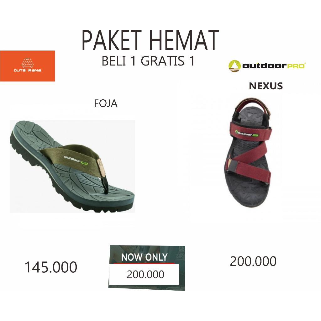 DUTAIRAMA - PAKET HEMAT BELI 1 GRATIS 1 SANDAL OUTDOOR NEXUS + FOJA