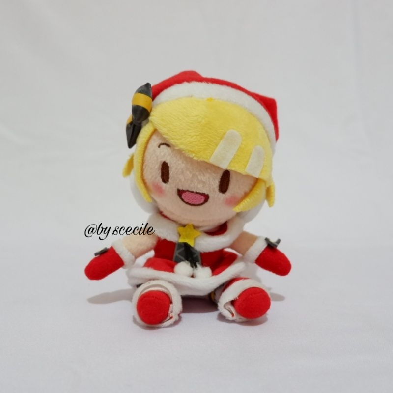 Kagamine Rin Santa Christmas Keychain Plush Vocaloid Sekai Project Boneka Anime