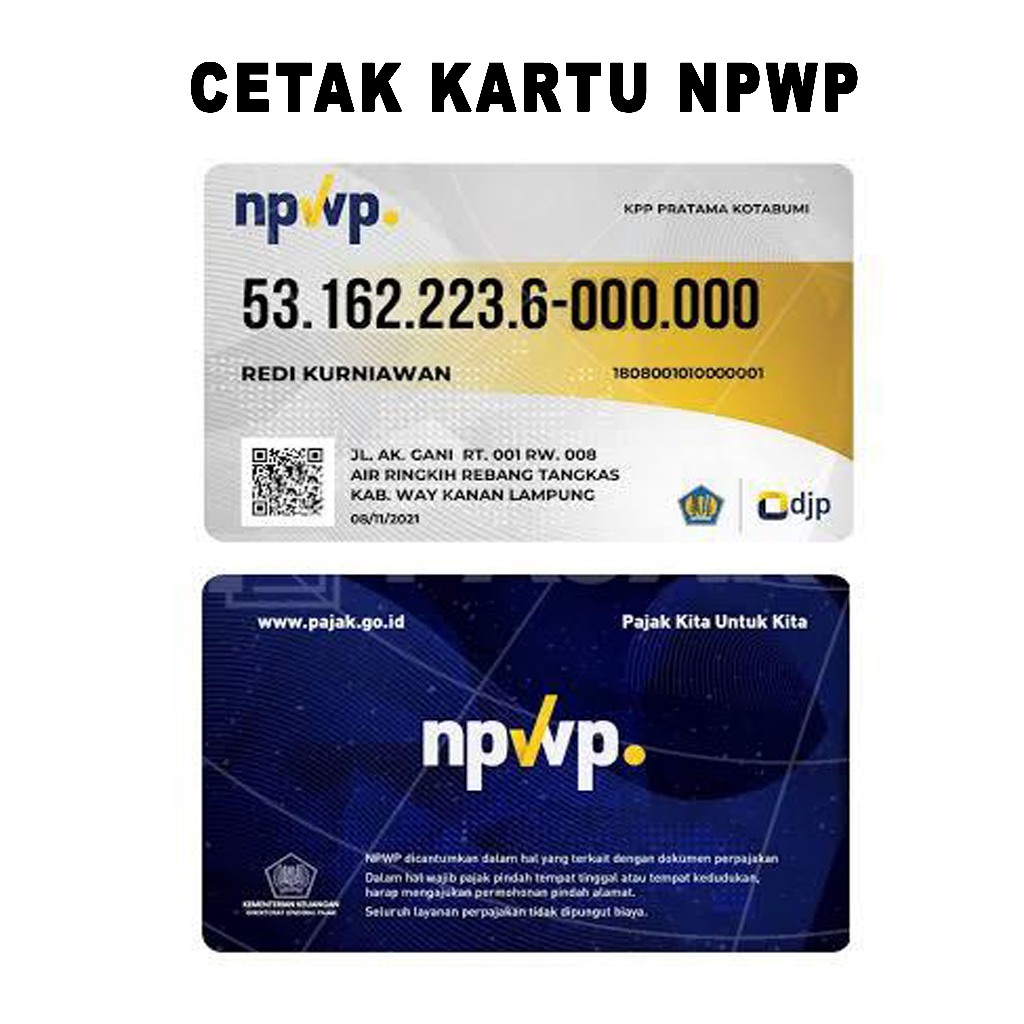 

Cetak Kartu NPWP Bahan PVC Laminasi Tahan Gores dan Anti Air