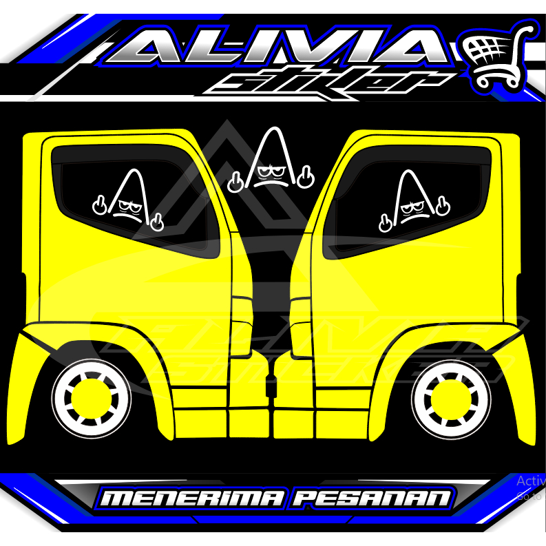 Stiker Kaca Samping Truk-Stiker Cutting Patrick-Stiker Variasi Truk-Stiker Bisa Custome