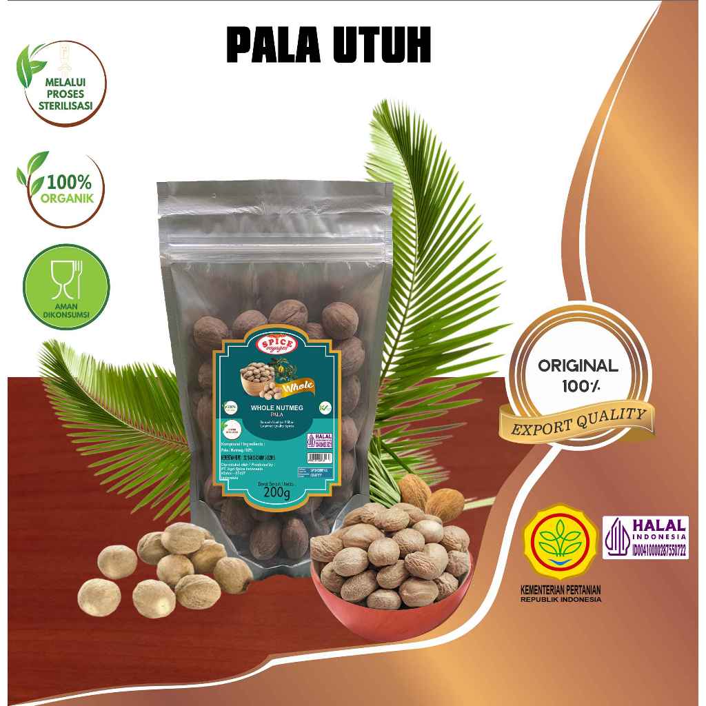 

Spice Voyages Whole Nutmeg (200gr) / Pala (200gr)
