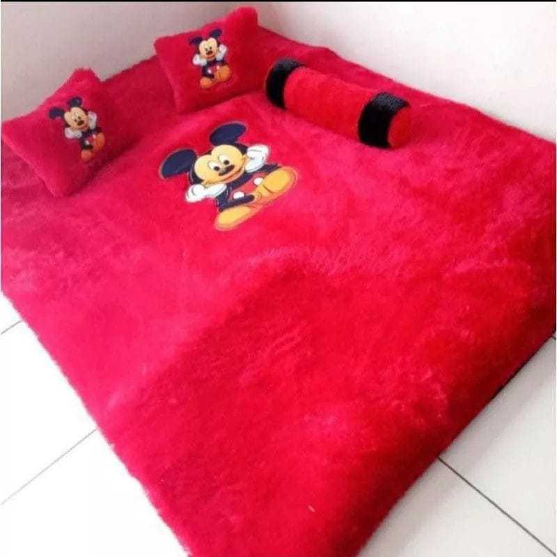 SURPET KARSUR BULU RASFUR TERBARU MOTIF KARAKTER LUCU DAPET BONUS BANTAL 2+ GULING 1