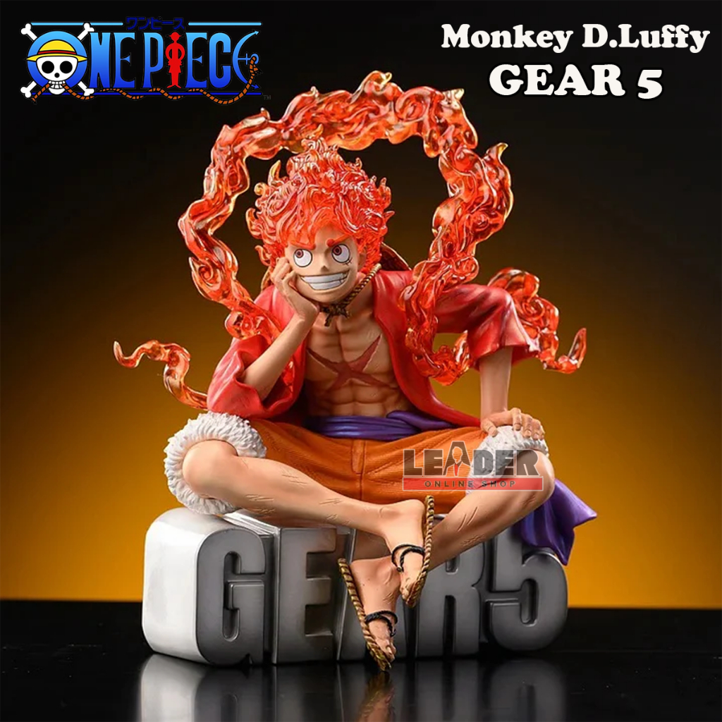SITTING LUFFY GEAR 5 ACTION FIGURE ONE PIECE MONKEY D. LUFFY RED HAIR PAJANGAN DEKORASI POSE DUDUK 1