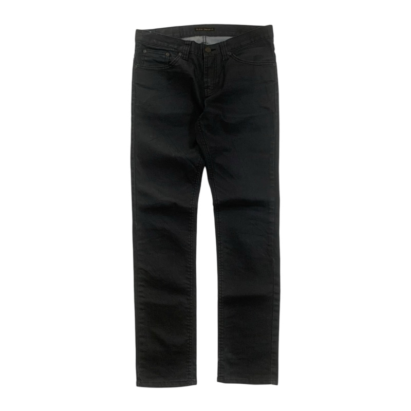 NUDIE / NUDIE JEANS TIGHT TERRY PAINTED BLACK / BLACK COATED DENIM