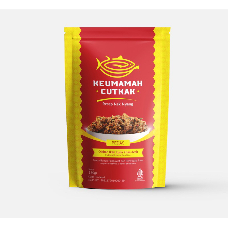 

Keumamah Cutkak pouch 150gr Pedas