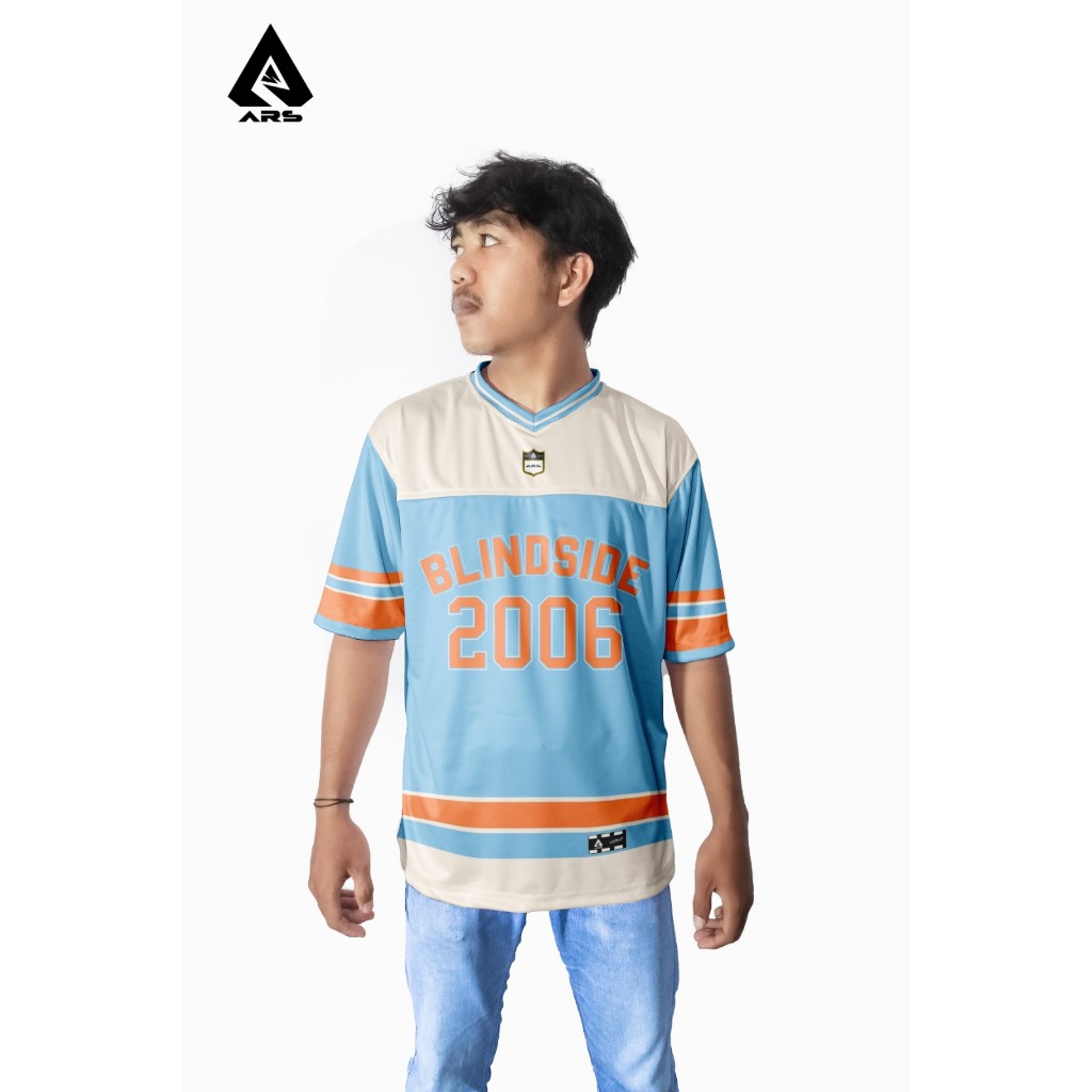 ARS T-shirt Terbaru Jersey Streetwear Oversize NFL, Hoki, Rugby Biru Muda, Navy, Hitam 06