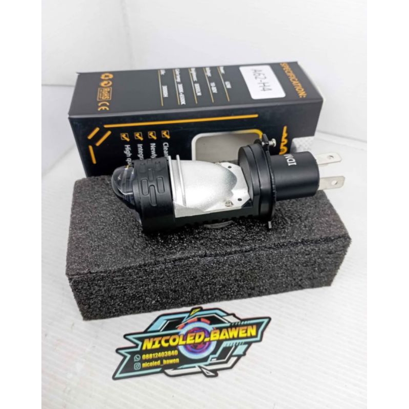 lampu mini projie H4 mobil motor putih