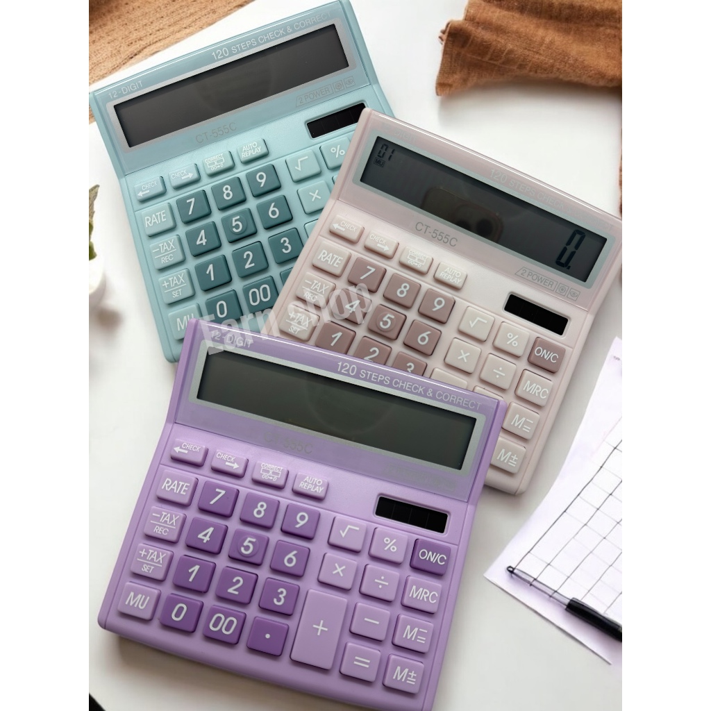 

Ag KALKULATOR FANCY WARNA WARNI CT-555C 12 DIGIT