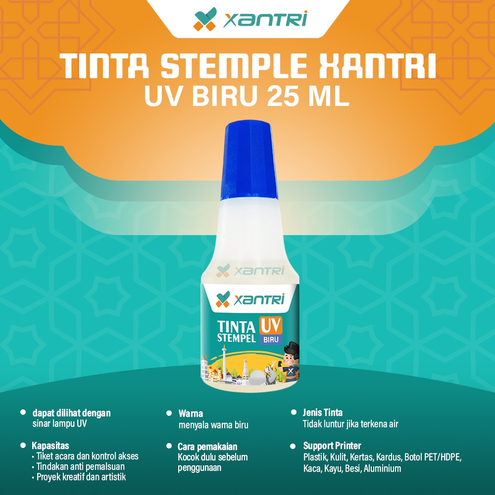 

Xantri - Tinta Stempel Xantri UV Biru 25ml Stamp Ink Ultra Violet Blue 25 ml
