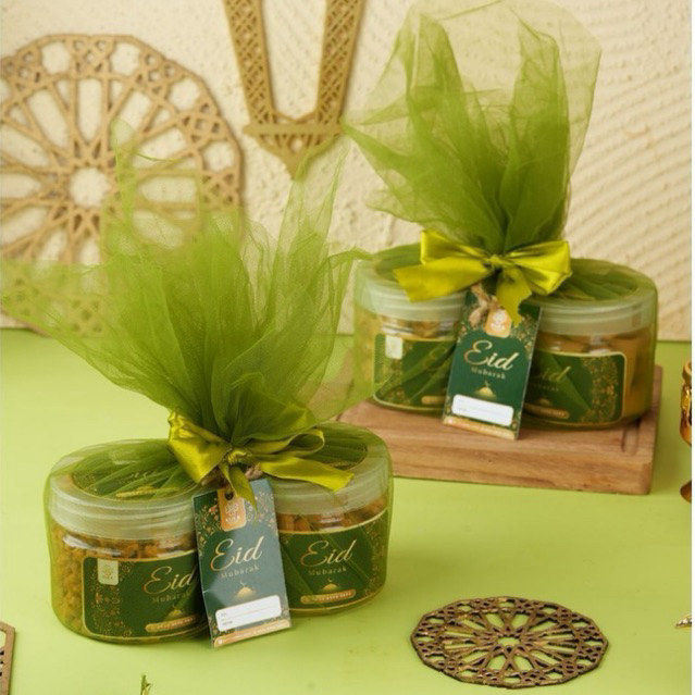 

READY STOCK Hampers Premium Snack Packaging With Tile Ribbon Isi 2 PCS / Kue Kering Special Wisman Idul Fitri / Lebaran