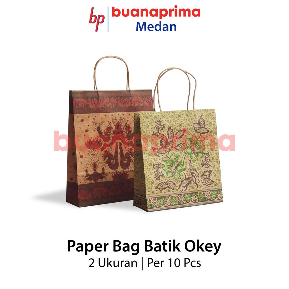 

Paper Bag BATIK OKEY per 10 Lembar 2 Ukuran Tas Kertas Goodie