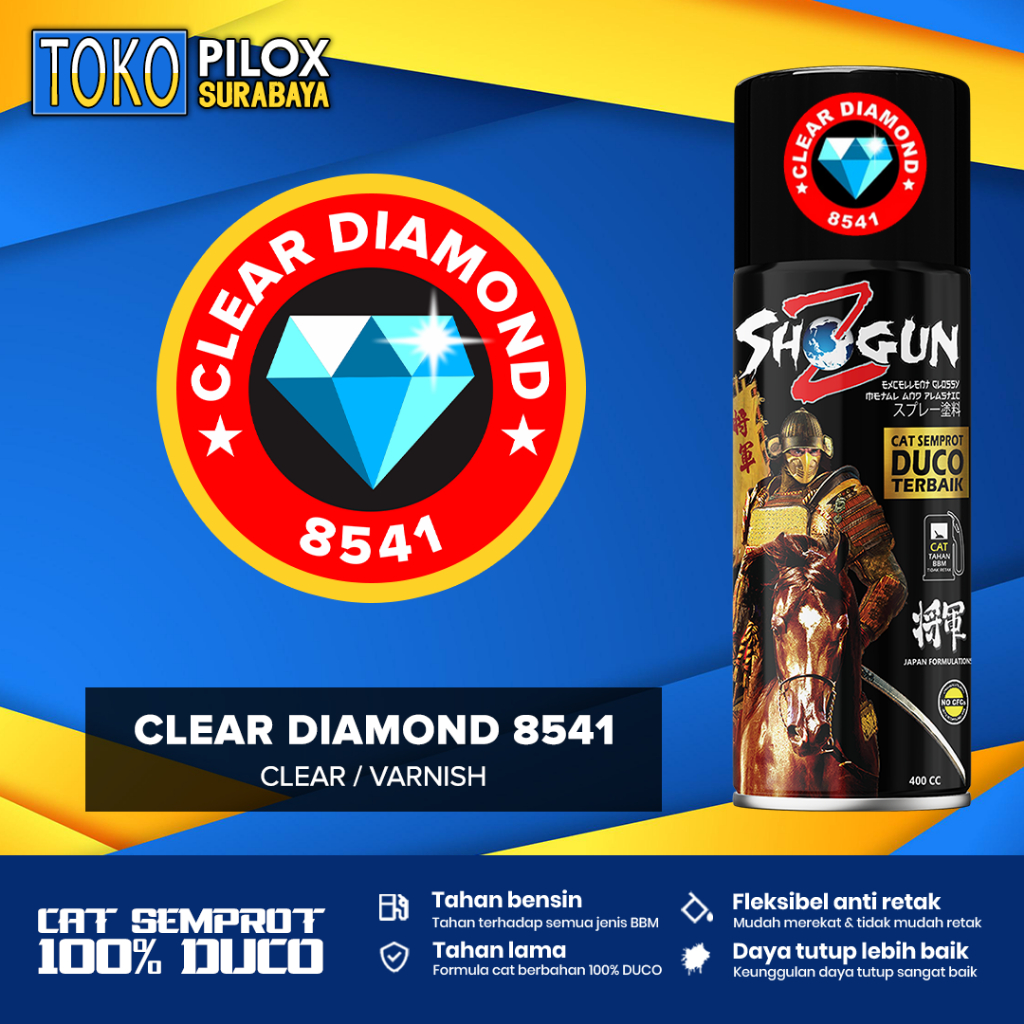 Cat Semprot Duco Clear Super Glossy - Shogun Z Duco Clear Diamond 8541 - Cat Otomotif/Aksesoris