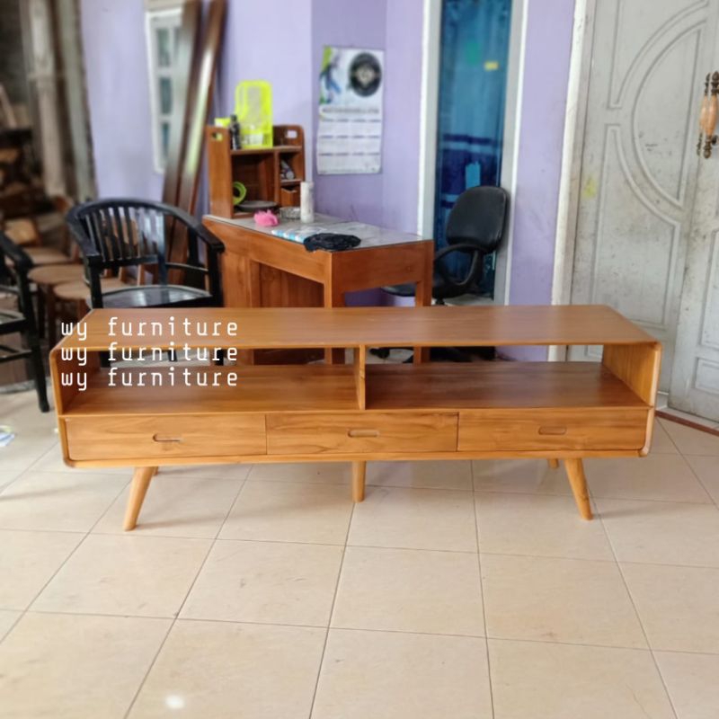 bufet meja tv minimalis kayu jati, meja tv minimalis kayu jati, bufet tv jati