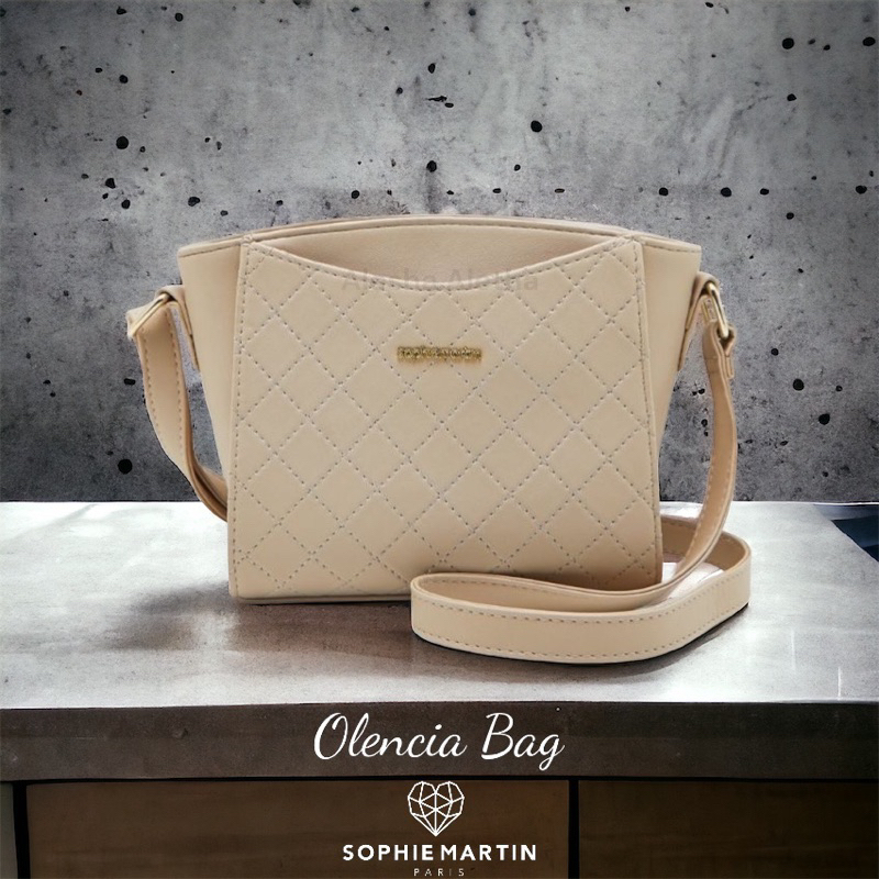 Sophie Martin Paris Tas Selempang Wanita Olencia Krem Premium Sling Bag Original Kasual Fashionable
