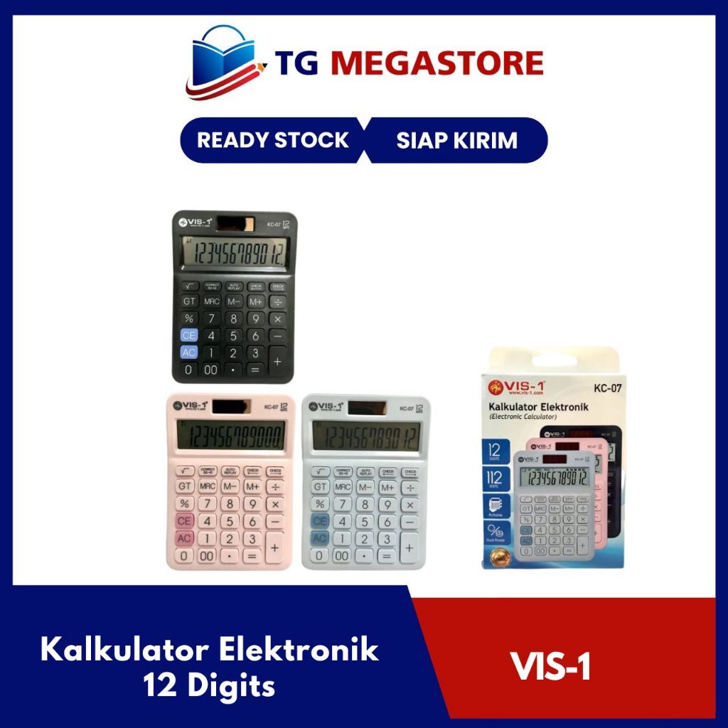 

Kalkulator Vis-1 12 Digits KC-07