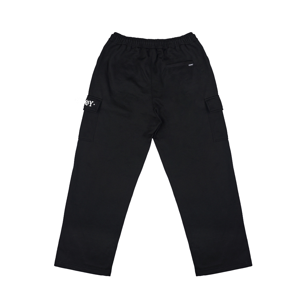 Troy Company Baggy Cargo Long Pants Black Root - Celana Kargo Baggy Hitam LFC 3074