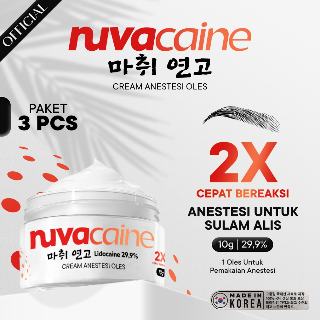 [PAKET 3 PCS] Anestesi Cream Dermapen Untuk Perawatan Wajah Dermaroller Perawatan Kecantikan